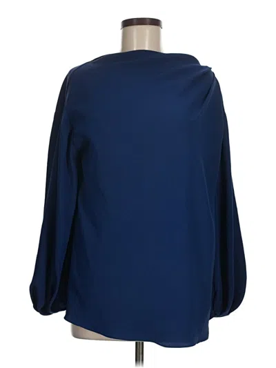 Pre-owned Mm. Lafleur Long Sleeve Blouse In Blue
