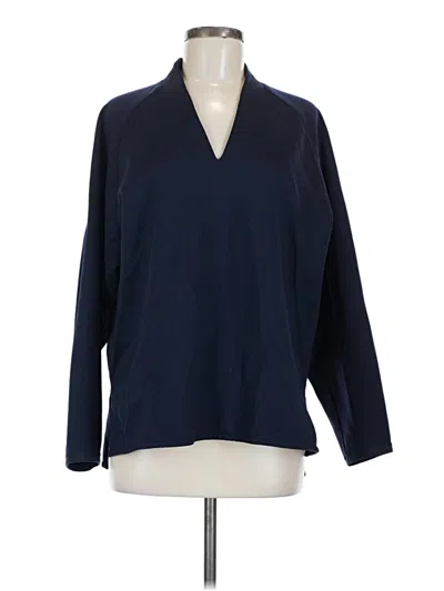 Pre-owned Mm. Lafleur Long Sleeve Blouse In Blue