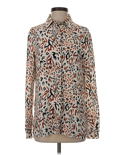 Pre-owned Mm. Lafleur Long Sleeve Blouse In Brown