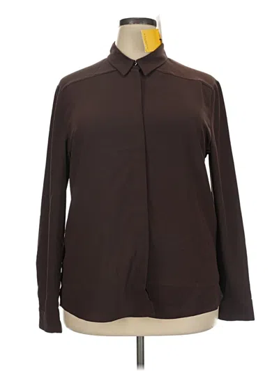 Pre-owned Mm. Lafleur Long Sleeve Blouse In Brown