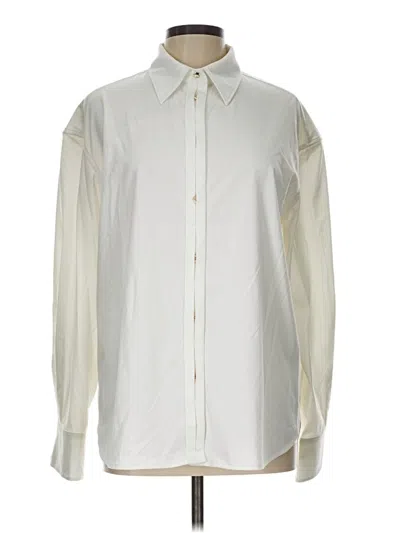 Pre-owned Mm. Lafleur Long Sleeve Blouse In White