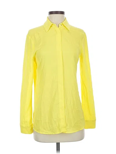 Pre-owned Mm. Lafleur Long Sleeve Blouse In Yellow