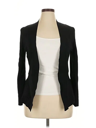 Pre-owned Mm. Lafleur Long Sleeve Top Black Plunge Neckline Tops