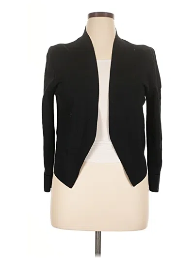 Pre-owned Mm. Lafleur Long Sleeve Top Black Plunge Neckline Tops