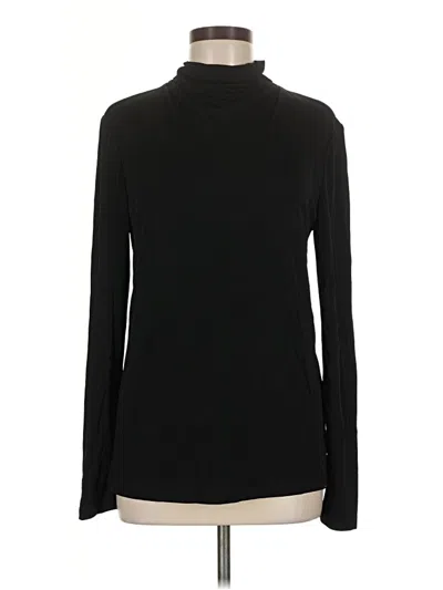 Pre-owned Mm. Lafleur Long Sleeve Top Black Turtleneck Tops
