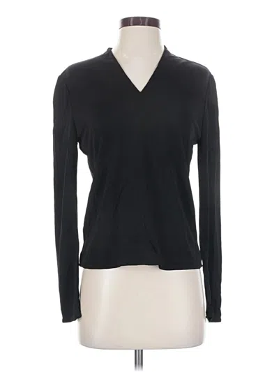 Pre-owned Mm. Lafleur Long Sleeve Top Black V-neck Tops