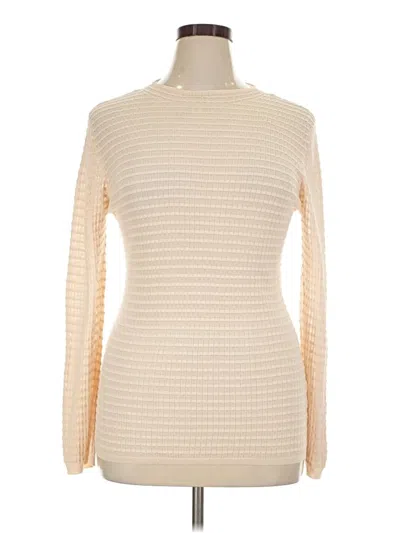 Pre-owned Mm. Lafleur Long Sleeve Top Ivory Turtleneck Tops