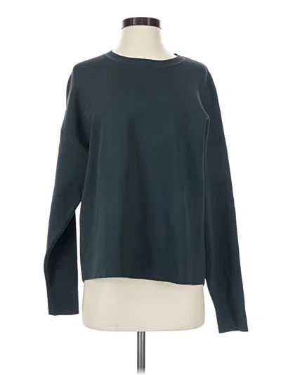 Pre-owned Mm. Lafleur Long Sleeve Top Teal Boatneck Tops