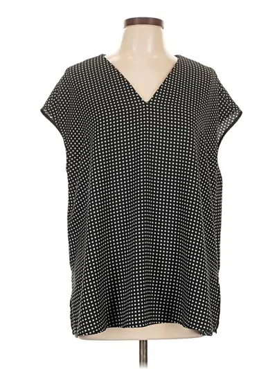 Pre-owned Mm. Lafleur Short Sleeve Blouse In Black