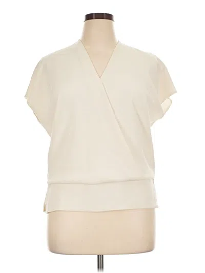 Pre-owned Mm. Lafleur Short Sleeve Blouse In Ivory