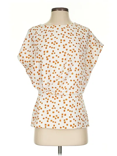 Pre-owned Mm. Lafleur Short Sleeve Blouse In Orange