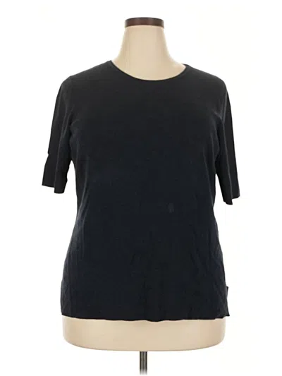 Pre-owned Mm. Lafleur Short Sleeve Top Black Crew Neck Tops