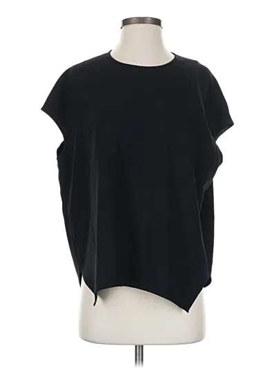 Pre-owned Mm. Lafleur Short Sleeve Top Black Crew Neck Tops