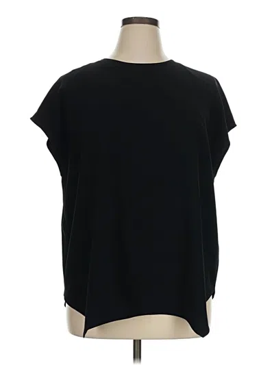 Pre-owned Mm. Lafleur Short Sleeve Top Black Crew Neck Tops
