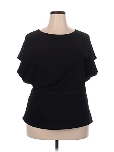 Pre-owned Mm. Lafleur Short Sleeve Top Black One Shoulder Neckline Tops