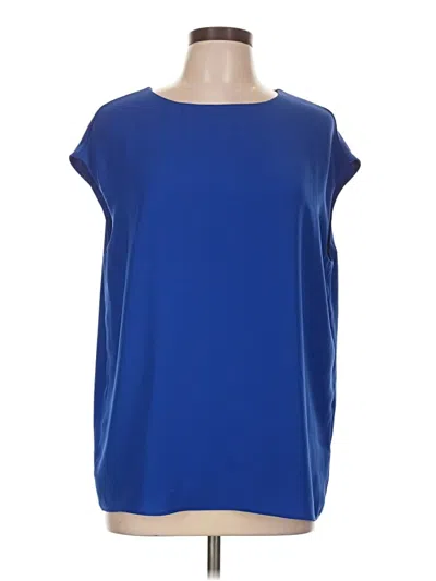 Pre-owned Mm. Lafleur Short Sleeve Top Blue Boatneck Tops