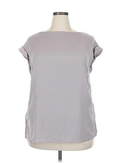 Pre-owned Mm. Lafleur Short Sleeve Top Gray Boatneck Tops