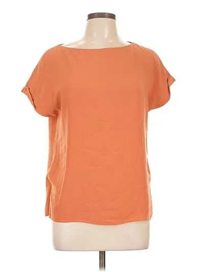 Pre-owned Mm. Lafleur Short Sleeve Top Orange Boatneck Tops