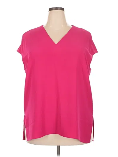 Pre-owned Mm. Lafleur Short Sleeve Top Pink V-neck Tops