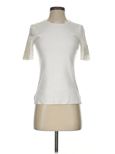 Pre-owned Mm. Lafleur Short Sleeve Turtleneck In Ivory