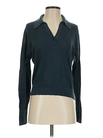 Pre-owned Mm. Lafleur Silk Pullover Sweater In Teal