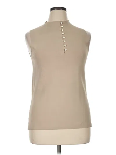 Pre-owned Mm. Lafleur Sleeveless Blouse In Tan