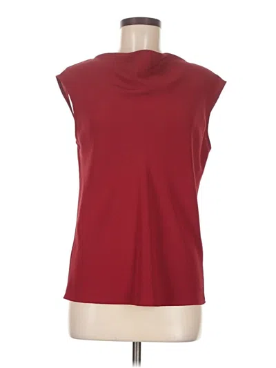 Pre-owned Mm. Lafleur Sleeveless Top Burgundy Cowl Neck Tops