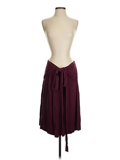 Pre-owned Mm. Lafleur Sleeveless Top Burgundy Halter Neckline Tops