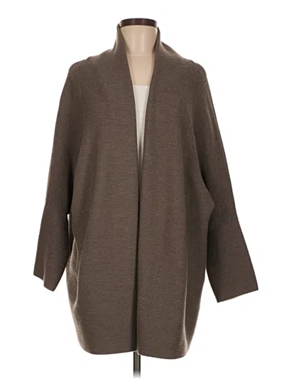 Pre-owned Mm. Lafleur Wool Cardigan Sweater In Brown