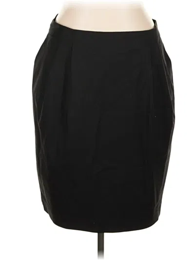 Pre-owned Mm. Lafleur Wool Skirt In Black