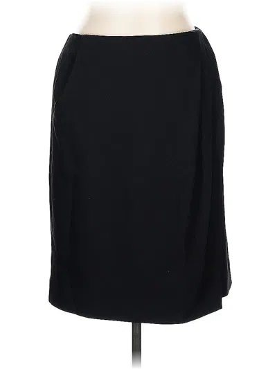 Pre-owned Mm. Lafleur Wool Skirt In Black