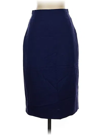 Pre-owned Mm. Lafleur Wool Skirt In Blue