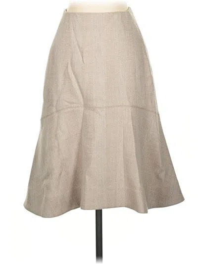 Pre-owned Mm. Lafleur Wool Skirt In Tan