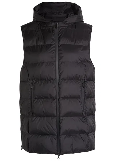 Mm Lodola Quilted Shell Gilet In Black