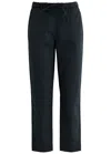 Mm Mara Stretch Cotton Drawstring Ankle Pants In Navy