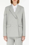 Mm Marmo Double Breasted Blazer In Light Grey