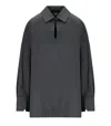 Mm Max Mara Abano Grey Blouse In Gray