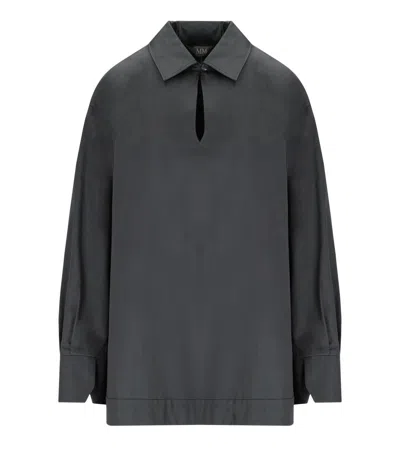 Mm Max Mara Abano Grey Blouse In Gray