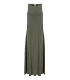 Mm Max Mara Accento Khaki Green Long Dress