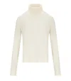 Mm Max Mara Adria Ivory Turtleneck Sweater In White