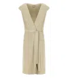 Mm Max Mara Badesse Cream Sleeveless Long Cardigan In Neutral