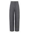 Mm Max Mara Bill Grey Pants In Blue