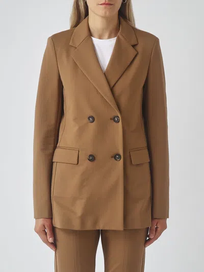 Mm Max Mara Blazer Woman Color Camel In Multi
