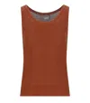 Mm Max Mara Brava Rust Red Top In Brown