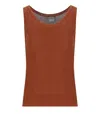 Mm Max Mara Brava Rust Red Top In Brown