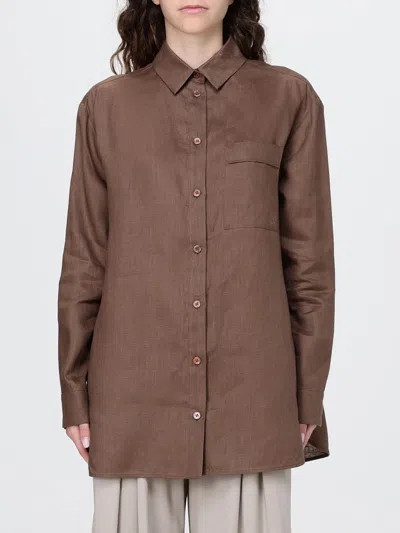 Mm Max Mara Max Mara Mm Linen Shirt In Brown