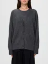 Mm Max Mara Cardigan  Woman Color Grey In Gray