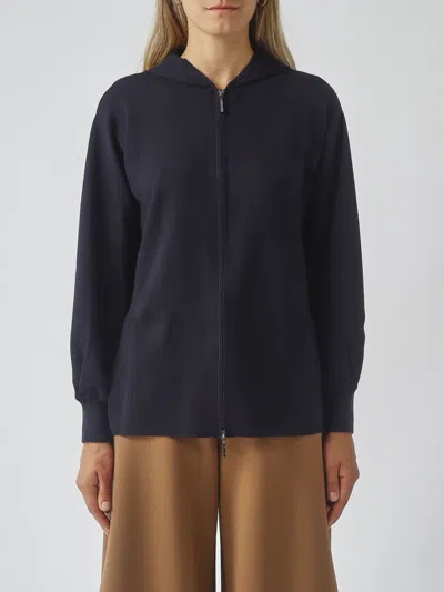 Mm Max Mara Cardigan Woman Color Navy In Blue