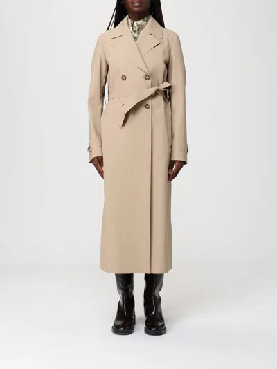 Mm Max Mara Cedro Double-breasted Trench Coat In Brown