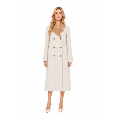 Mm Max Mara Coats In Greige Beige